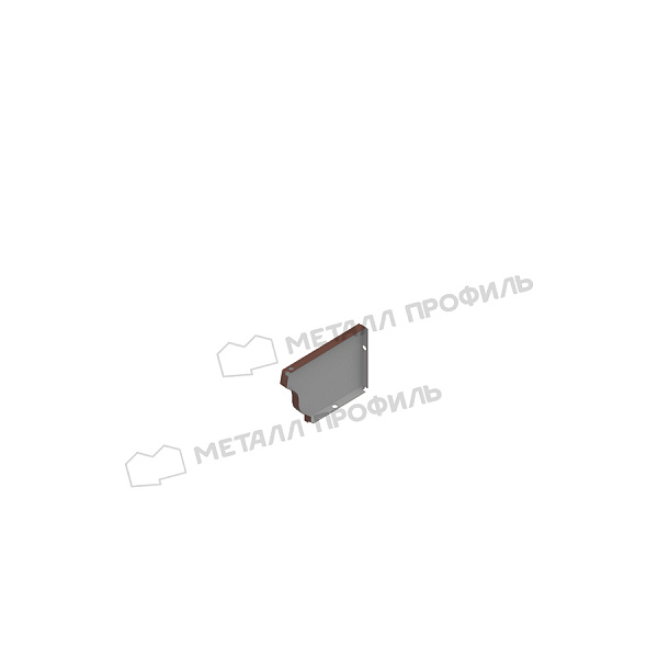 Заглушка желоба 120х86 левая (ПЭ-01-8017-0.5) приобрести в Новокузнецке, по цене 85.5 ₽.